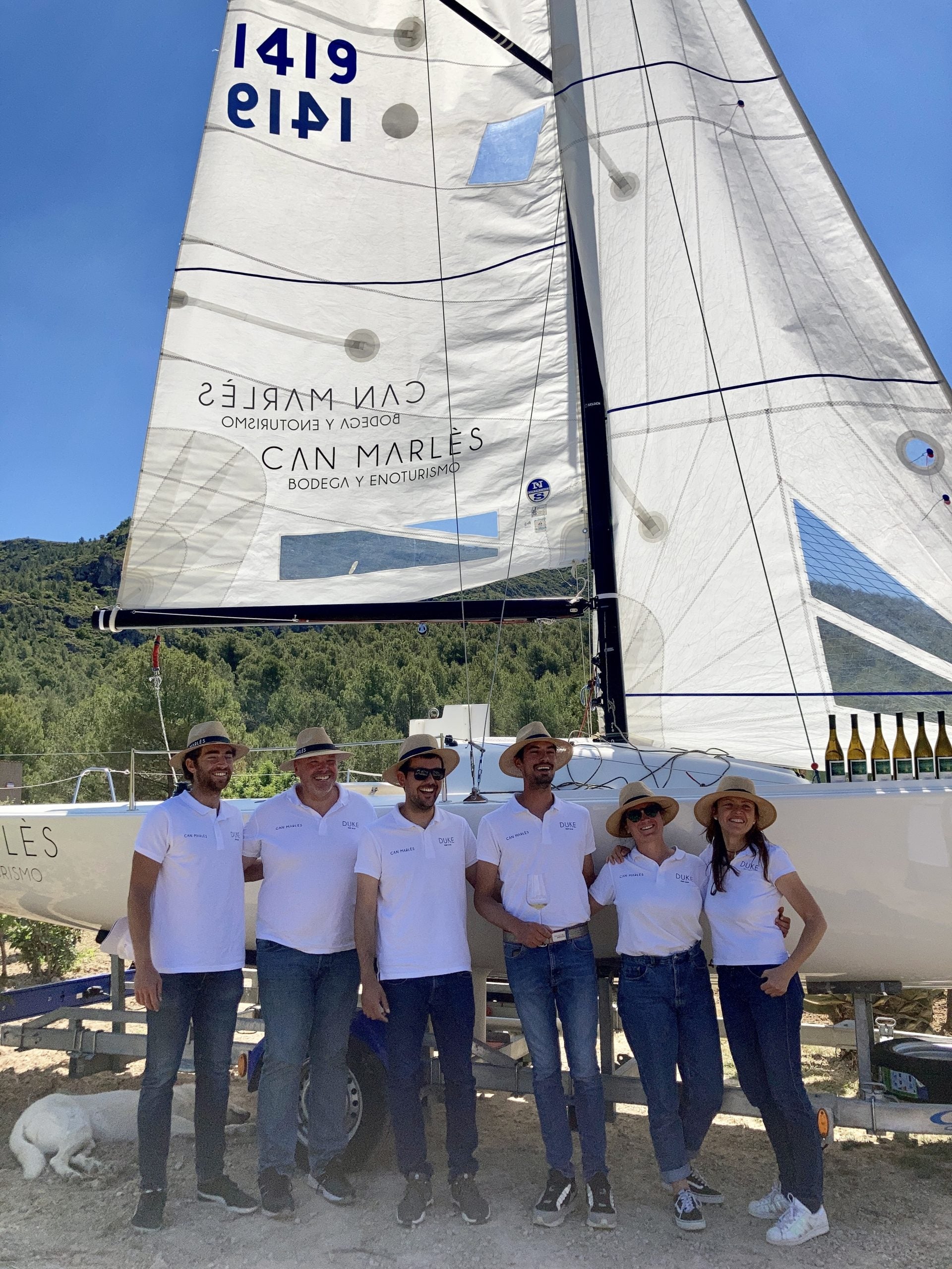 Equip de regates del veler de competició J70