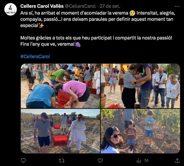 La pasión de la bodega se transmite en sus comunicaciones en las redes sociales | Bodegas Carol Vallès