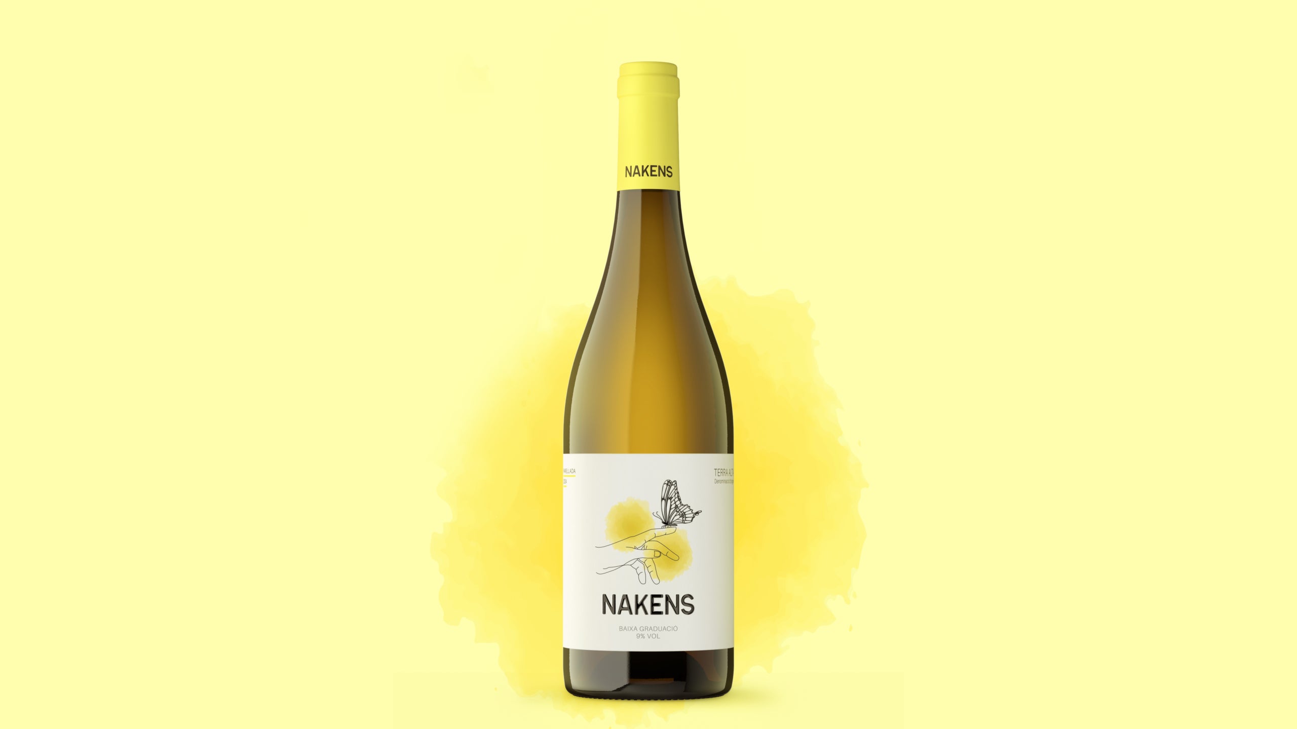 Imatge render de l'ampolla del nou vi de la cooperativa Agrícola Corbera d'Ebre, Nakens / Cedida (celler Jordi Miró)