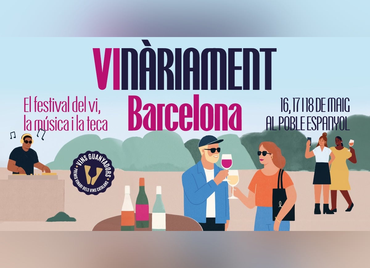 Cartell del festival Vinàriament Barcelona, amb les dates i el lloc