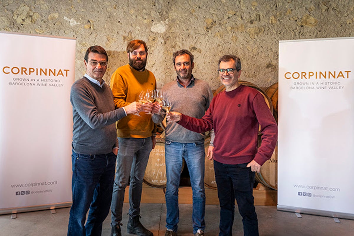 Xavier Nadal (Nadal); Roc Gramona (Gramona), nou vicepresident de Corpinnat; Pere Llopart (Llopart), nou president de Llopart; i Ton Mata (Recaredo) / Cedida