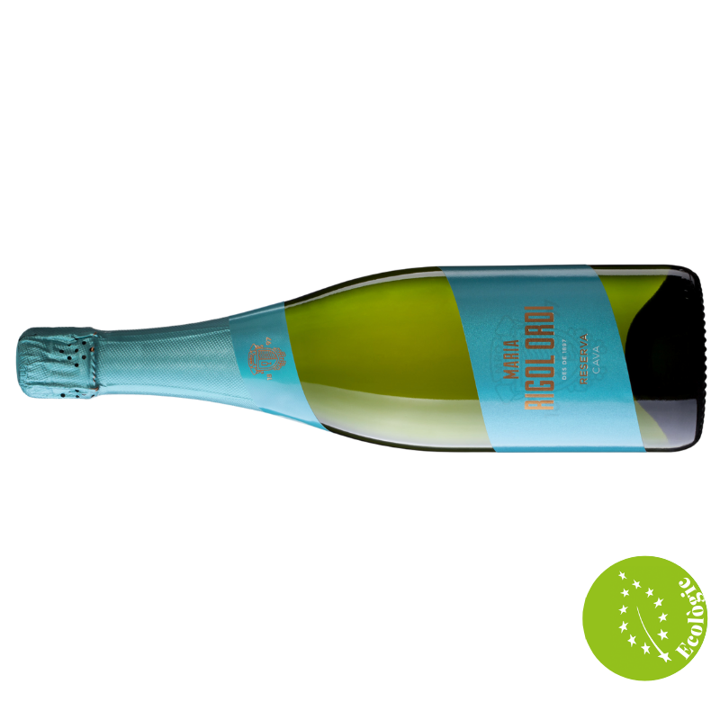 Una ampolla de María Rigol Ordi Reserva, un cava Brut Nature ecològic elaborat a Sant Sadurní d'Anoia / Cedida