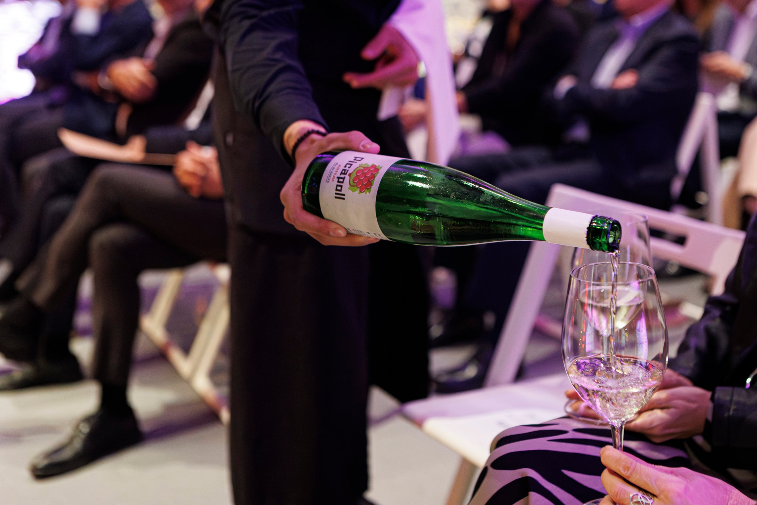 Un cambrer servint un vi al 30 aniversari de la DO Pla de Bages / Dani Casas