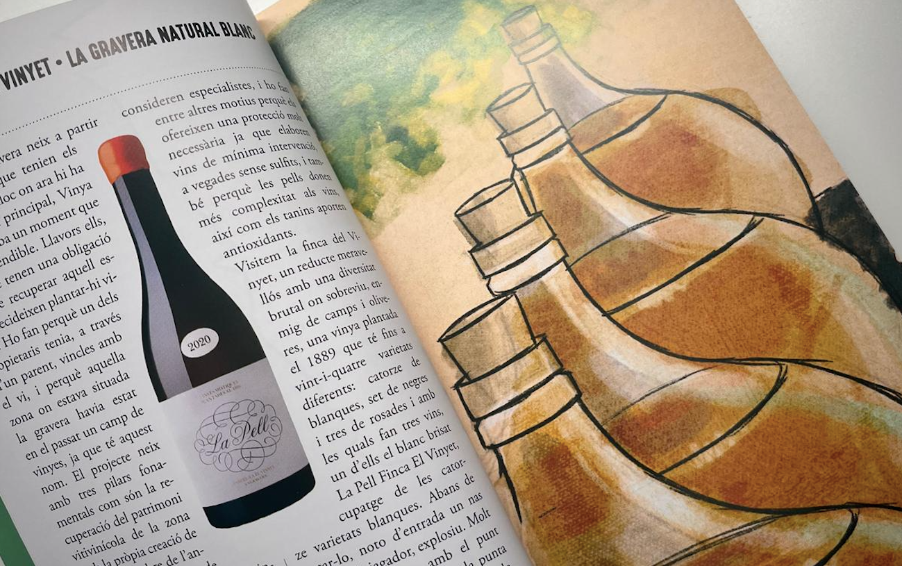 Imatge de l'interior del llibre 'Amb pell' Guia dels vins brisats de Catalunya / J.C.