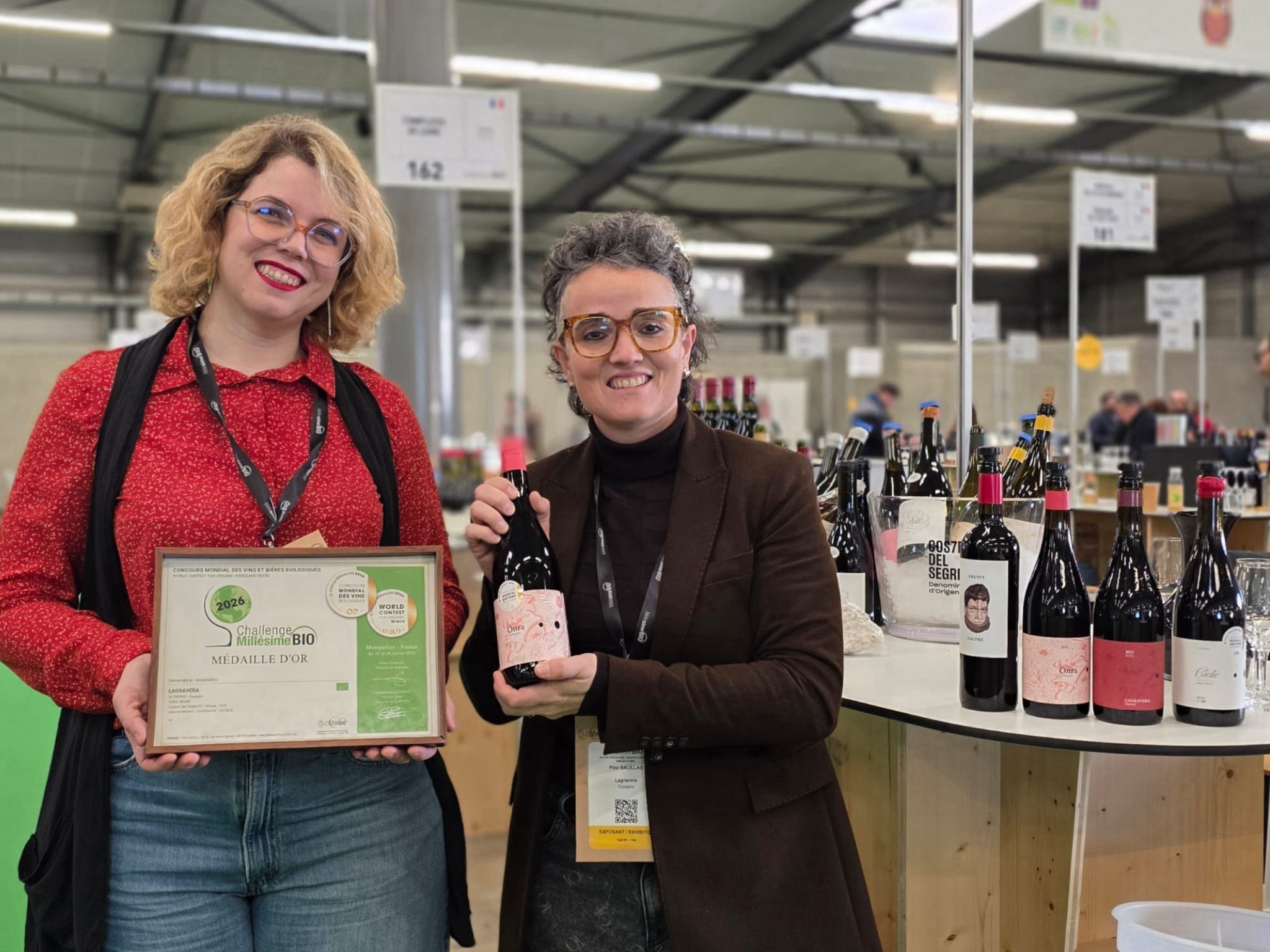 El celler Lagravera s'emporta la Medalla d'Or al Challenge Millesime BIO amb el seu vi negre Ónra / Cedida