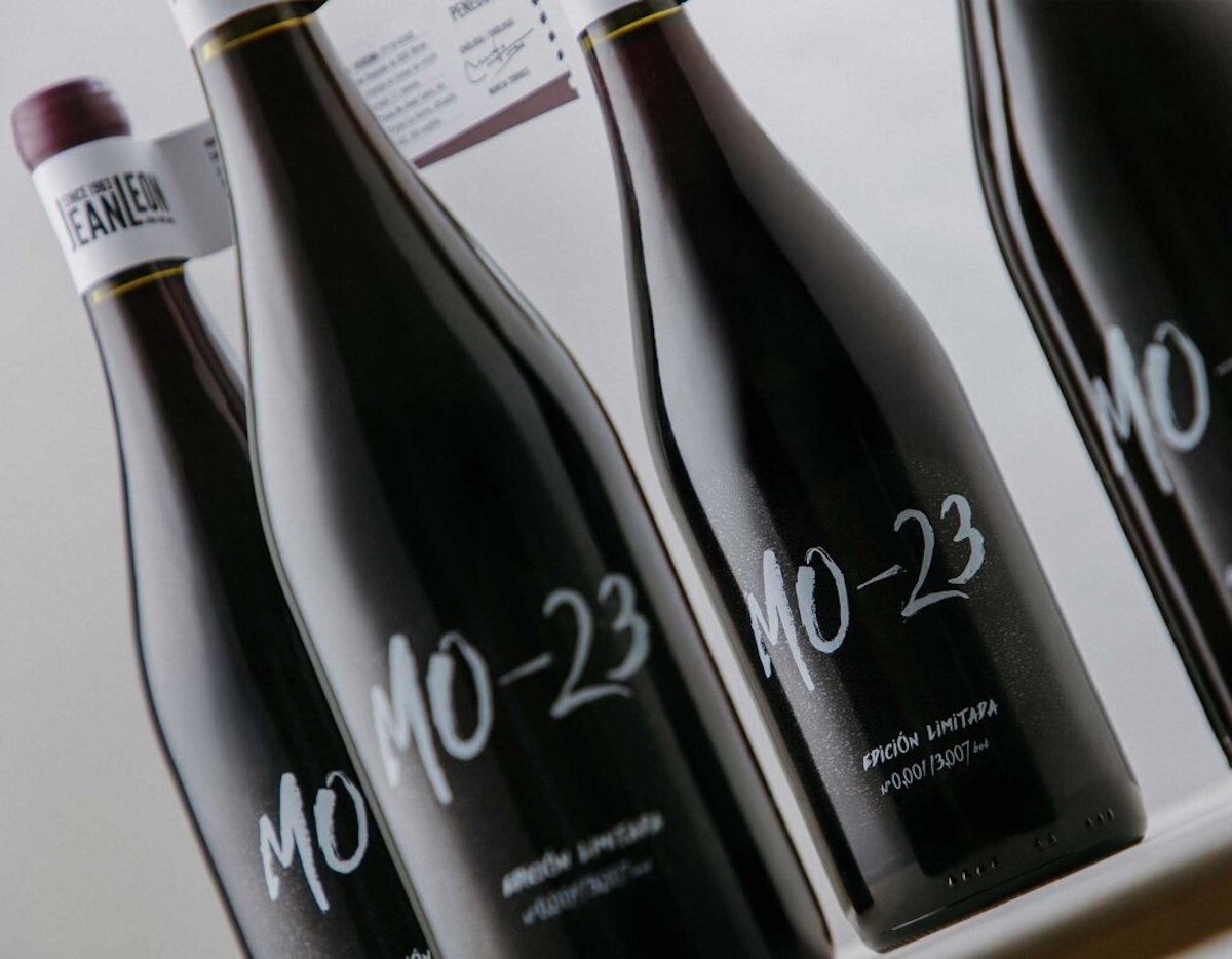 Imatge d'algunes ampolles del nou vi d'edició limitada del celler Jean Leon, MO-23 / Cedida