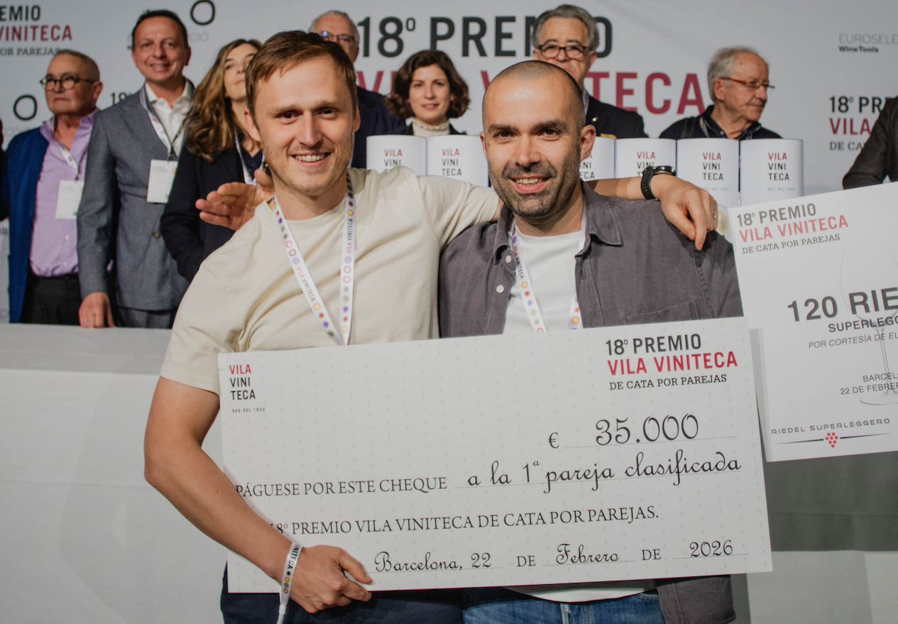 Thomas Luke Parker i Álvaro Ribalta, guanyadors del Premi Vila Viniteca, Tast per Parelles / Cedida