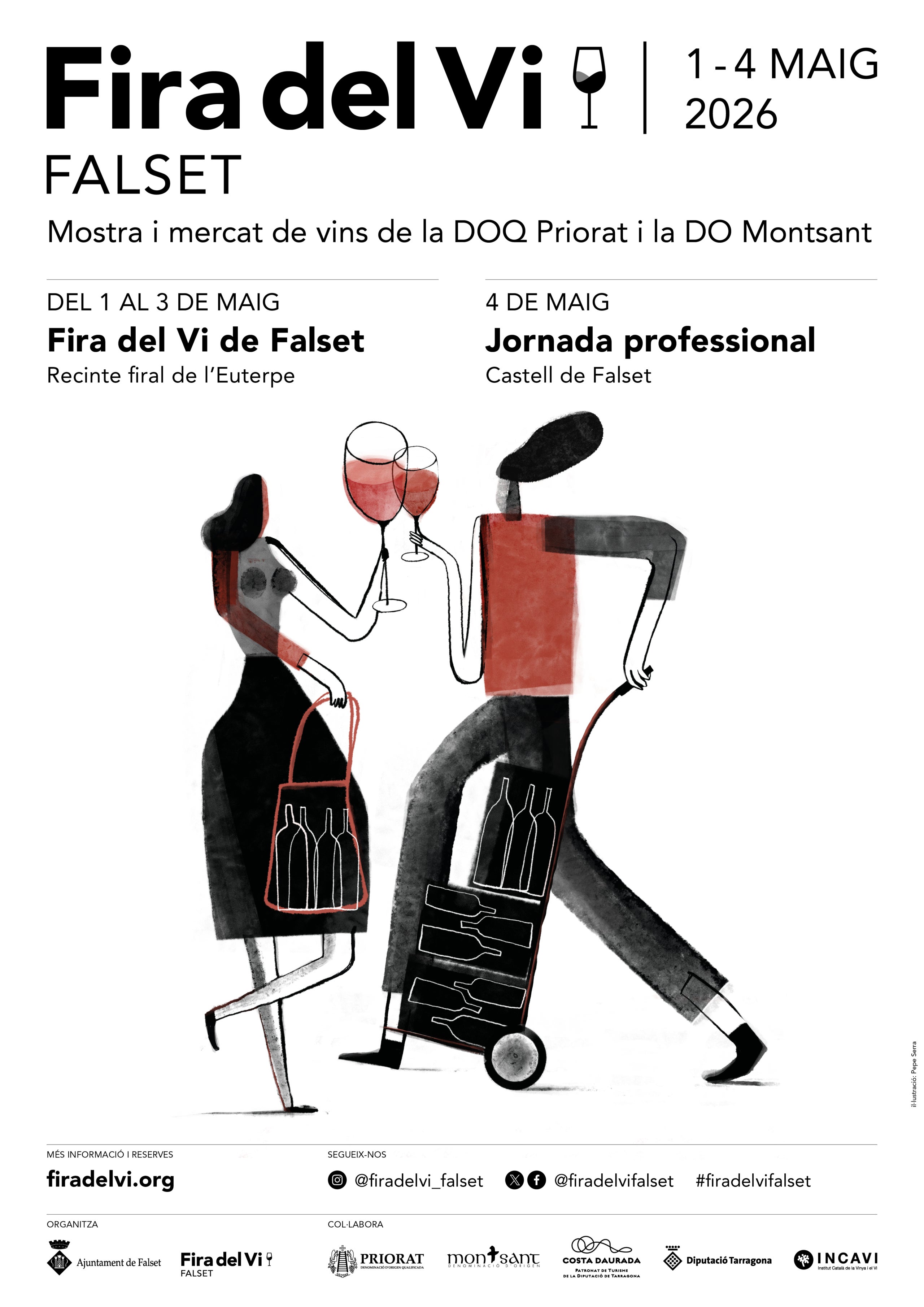 Cartell de la 31a edició de la Fira del Vi de Falset, fet per l'il·lustrador Pepe Serra / Cedida
