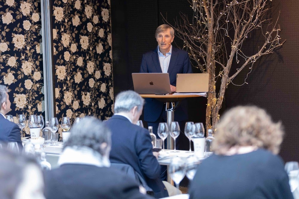 El president de la DO Cava, Javier Pagés durant la presentació de resultats de la DO del 2025 / Cedida