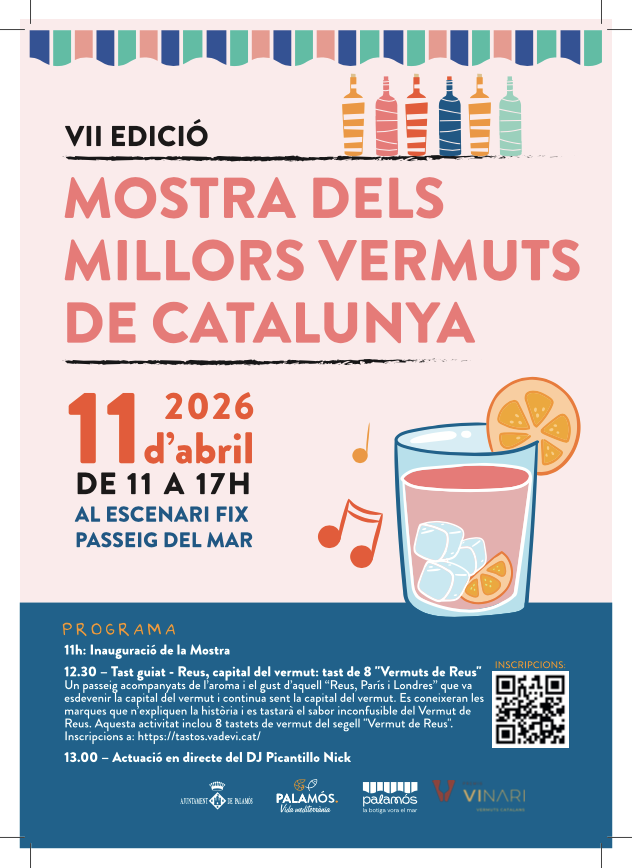 Cartell de la VII Mostra dels Millors Vermuts de Catalunya a Palamós / Cedida