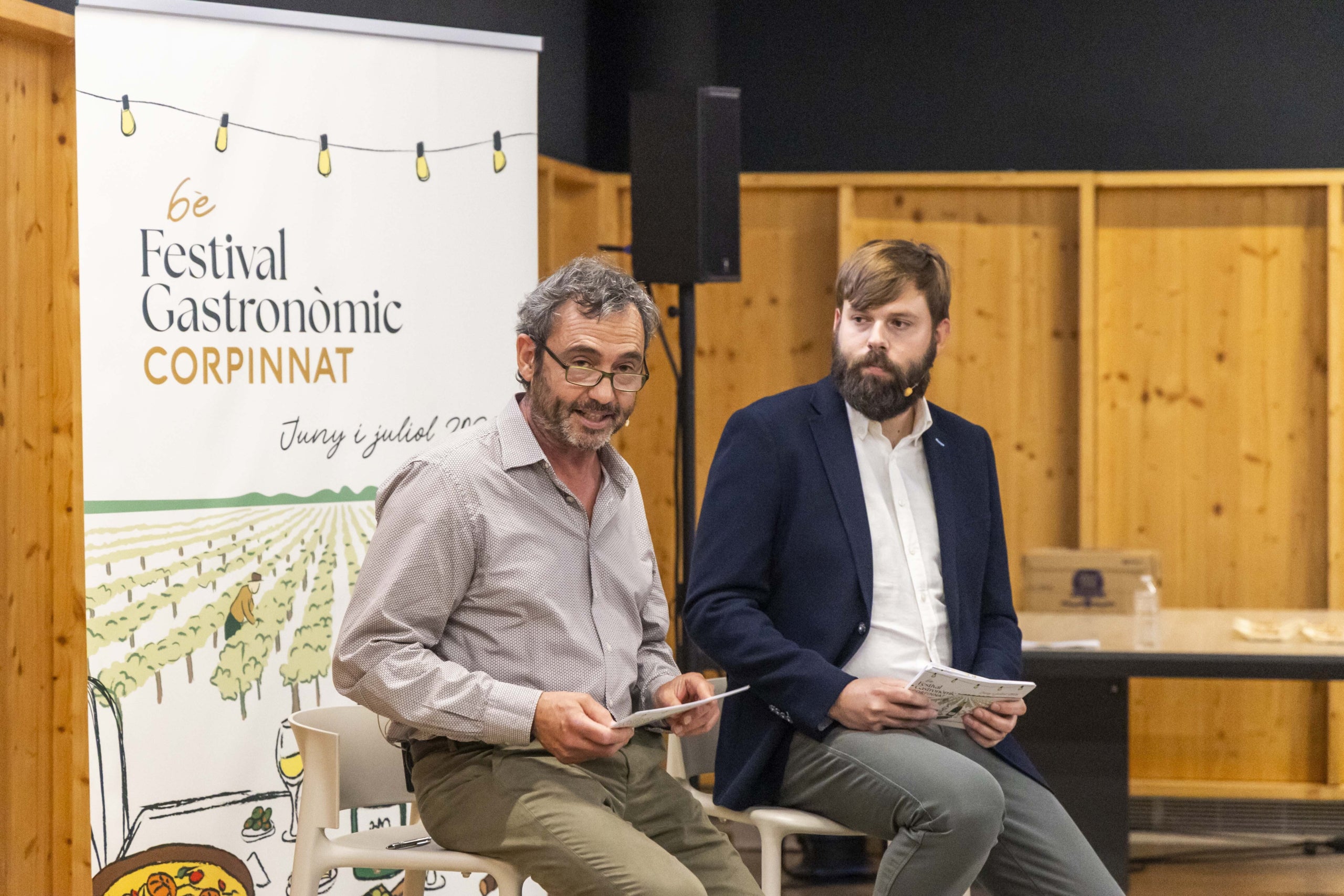 Pere Llopart i Roc Gramona, president i vicepresident de Corpinnat durant el 6è Festival Gastronòmic Corpinnat / cedida