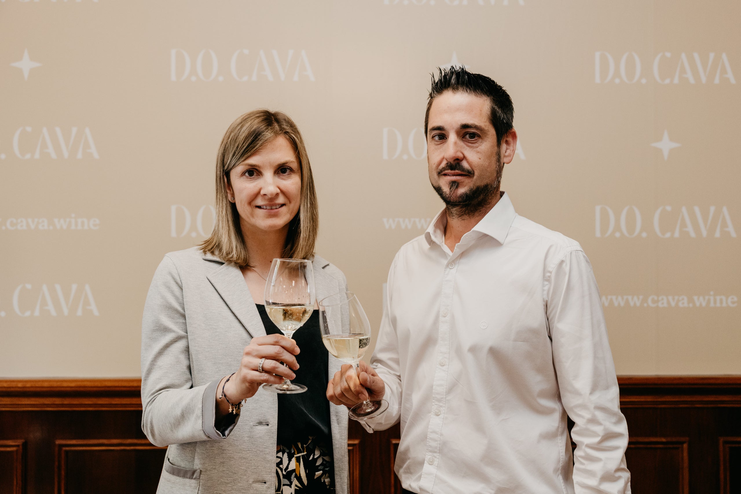 Marta Vidal, presidenta de la DO Cava i consellera delegada de Vallformosa; i David Sendra, vicepresident de la DO Cava i representant de la Vinya d'Unió de Pagesos / Cedida
